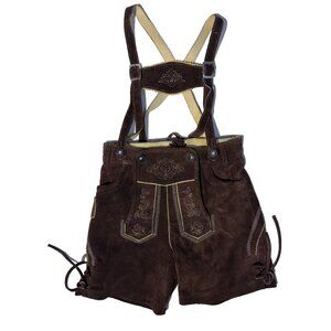 Echtes Leder Oktoberfest Brown Leather Lederhosen Boys Size 1 Shorts German